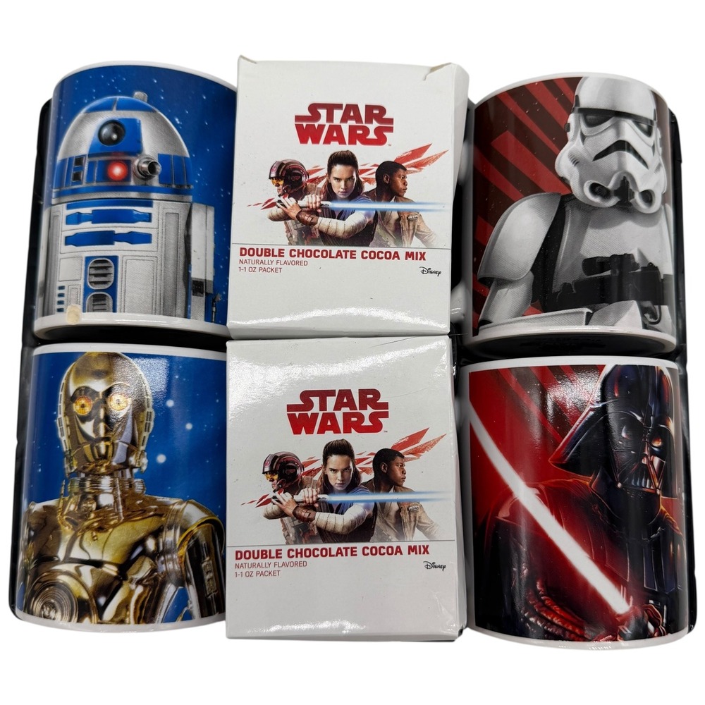 Star Wars‎ Mugs R2D2 C3PO Stormtrooper Darth Vader Set